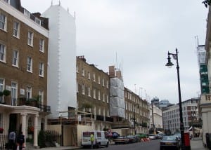 Scaffold shrink wrap application