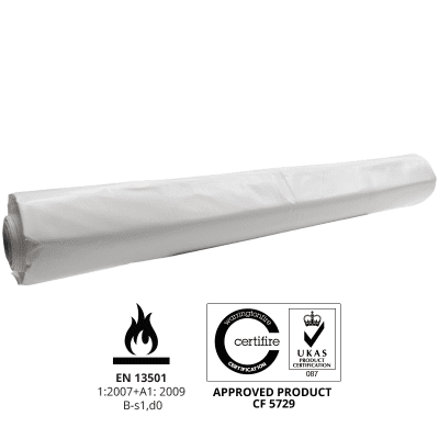 BC08 300 micron Flame retardant Scaffold Shrink-wrap