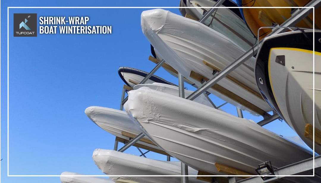 marine shrink-wrap for yacht transport or storage and