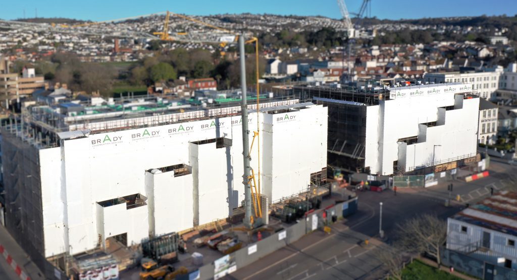 Printed Shrink-wrap for Brady Construction and Rowecord Total Access. Shrink-wrap solutions