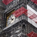 Elizabeth Tower with North Clock Face Protected Using Tufcoat Shrink-Wrap