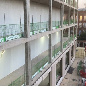 shrink wrap installation at Oxford University's life and mind building