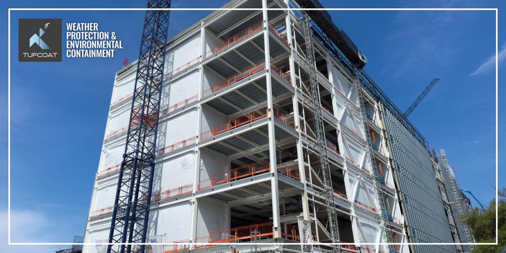 Shrink-wrap construction screens Glencar Data Centre