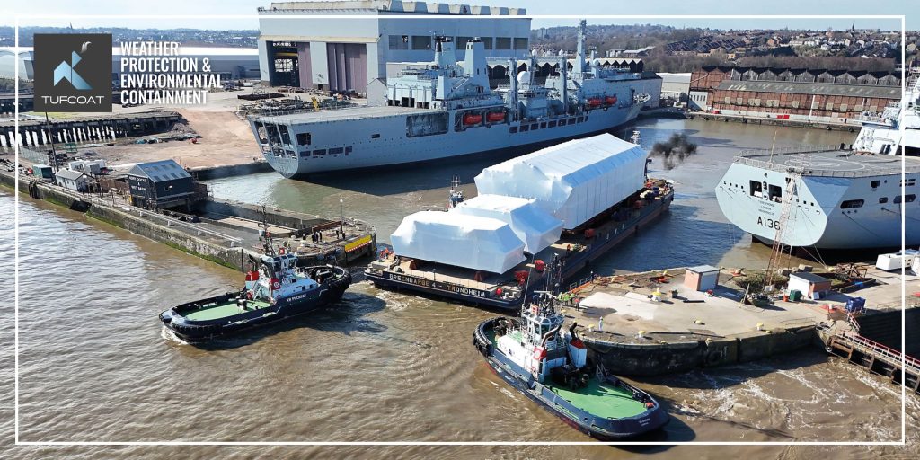 Shrink-wrap for Transport Protection. Shrink-wrap installer