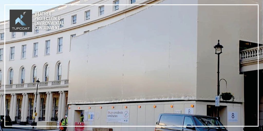 Heritage Restoration using coloured shrink-wrap