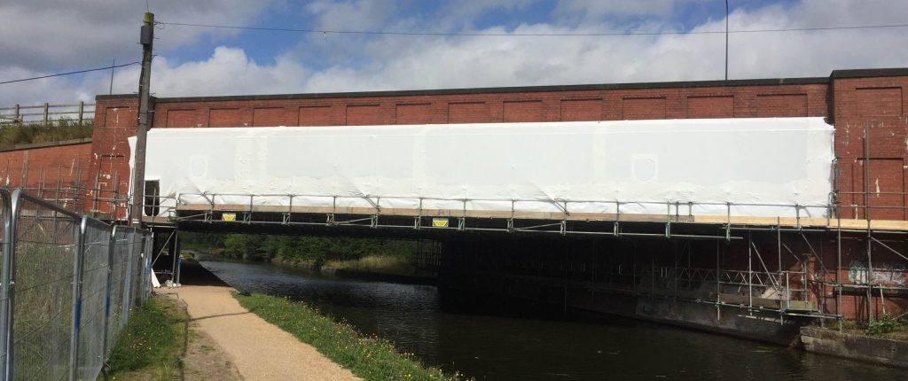 Reduce construction waste. shrink-wrap bridge refurbishment
